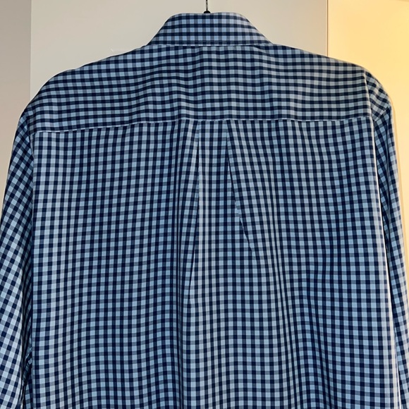 Peter Millar Blue Check Dress Shirt-Like New - Picture 4 of 4